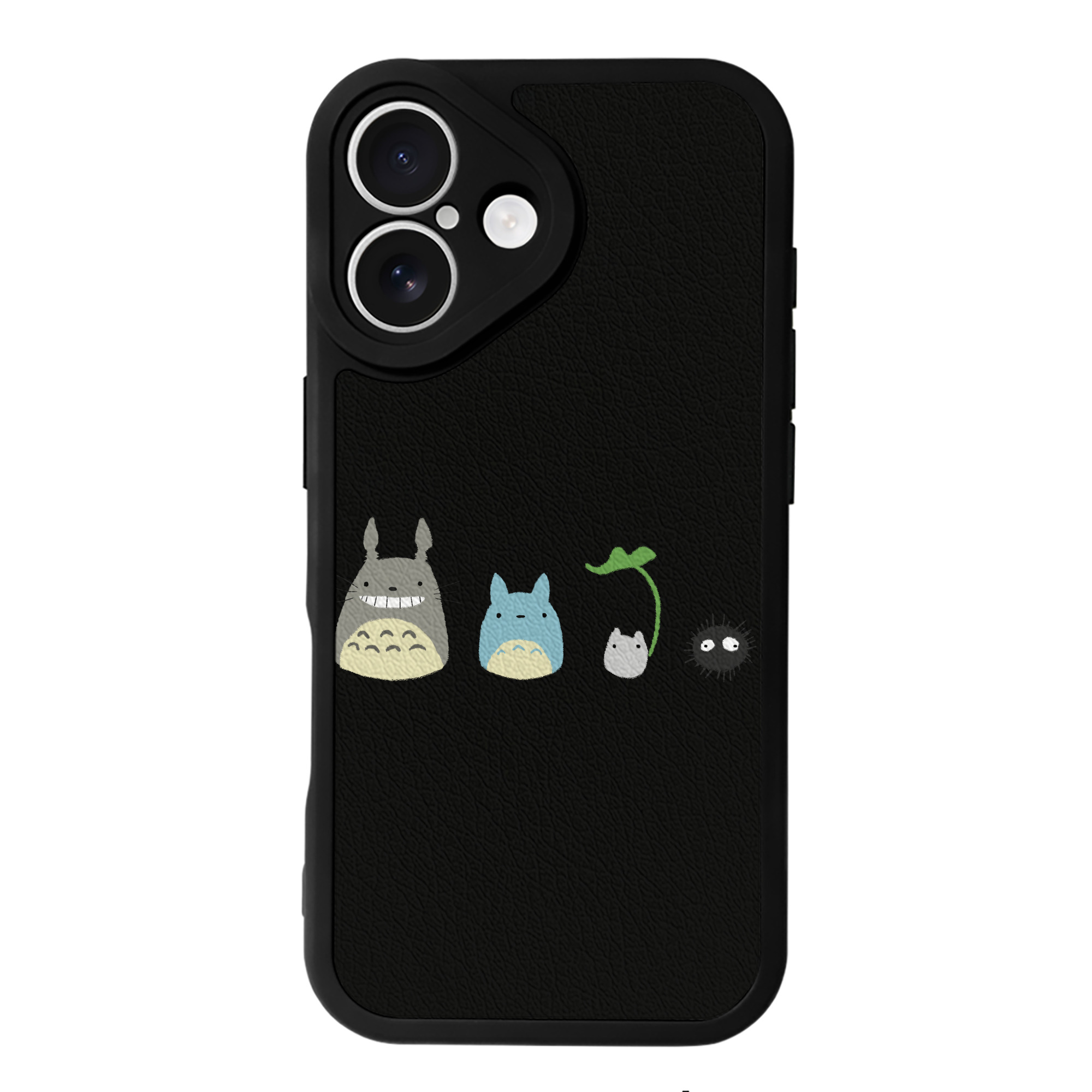 （画像用） となりのトトロ 草壁メイ 草壁サツキ My Neighbor Totoro Satsuki Kusakabe Mei Kusakabe 【iPhone 16シリーズ対応】シリコンスマホケース（レザー調） 材質：シリコン